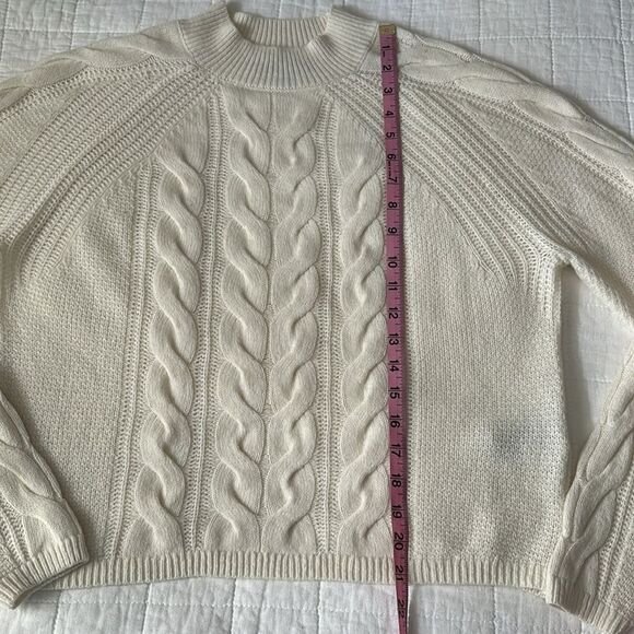 Banana Republic Women’s Gifting Cable Knit Fisherman Sweater Wool Blend Size S - Picture 7 of 14